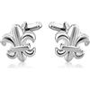 COOLMETALJACKET Gemelli a forma di fiore di giglio | Regalo per uomo moderno | Gemelli da polso con camicia da uomo, matrimonio e feste di compleanno, Small, Rame, Pirite, grigio