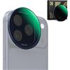 K&F CONCEPT FA301 Snap-On Filtro ND2-32 per iPhone 17 Pro & Pro Max, Ultraleggero 11,2g Filtro Obiettivo ND Variabile con Supporto Snap-on Deco, Vetro AGC Rivestito a 28 Strati, Blu Scuro