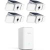 Reolink 2K Telecamere Wi-Fi Esterno con Home Hub Kit, Senza Fili 150°