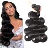 HeioWuio 24 pollici capelli umani extension, ciocche per capelli umani, ciocche per capelli umani, extension doppie per donne, minimal smell per donne, 3 pacchi