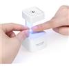 PEACECOLOR Mini Lampada UV Unghie - Timer 60s/120s, Portatile Asciugatura Rapida Lampada Unghie Piccola per Asciuga Unghie Salone di Casa