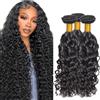 HeioWuio 24 pollici capelli umani extension, ciocche di capelli umani, ciocche di capelli umani, extension doppie per donne, minimal smell per donne, 3 pacchi
