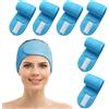 Coogime 6 fasce per capelli con chiusura in , per sport, doccia, cosmetici e trucchi (blu)