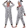 Wizland Kids Dalmatian Onesie Costume Set,Cane con coda,Animale Costume Outfit per ragazzi e ragazze unisex 6-8