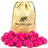 Waldfelsen 6, 12, 20, 30 o 50 dadi di alta qualità, dimensioni standard, 16 mm, dadi in acrilico, dadi da gioco a sei facce, accessori da gioco, set con sacchetto in tessuto (Rosa, 30 pezzi)