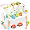 Yicenscoltd Giocattolo Montessori legno set 12in1 strumenti musicali per bambini 1 anno