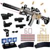 Ycaaeo M416 Pistola Giocattolo Bambini, Con 60 Proiettili in Schiuma, 24 Conchiglia Giocattolo, Impugnatura,Mirino a infrarossi,Torcia,2 Caricatori e 3 Bersagli, Idee Regalo per Bambini dai 10 Anni in su