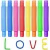 Newpop 24 Pezzi Tubi Gioco per Bambini, Colorati Pop Tube, Pop Tubes, Tubi allungabili Gioco, Giocattoli sensoriali Adatti a Bambini, Ragazzi e Adulti