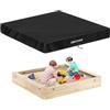 SIMPHAUS Copertura per Sabbiera 200x200x20cm,Copertura Sandbox Impermeabile,Telo Copertura Sabbiera Bambini con Coulisse,Protezione UV Tessuto Oxford,Resistente,Antivento