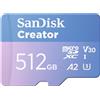 Creator Carta Microsdxc UHS-I 512 GB + Adapter (Per Smartphone, Action Camera E