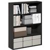 Furinno PASIR Libreria, Libreria a 4 Ripiani con Ripiani Aperti, Libreria da Terra, 23,62 x 79,5 x 106,2 cm, Facile da Montare, per Ufficio Domestico, Camera da Letto, Soggiorno, Espresso