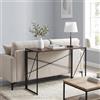 FurnitureR Tavoli consolle da soggiorno, tavolino pieghevole per ingresso, tavolo portaoggetti per corridoio, cornice in MDF e metallo, non richiede montaggio, 100 x 50 x 75 cm, NNOCE