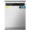 Cecotec Lavastoviglie Indipendente 60 cm Bolero Aguazero 6200 Inox D. Classe D, 14 Posate, 6 Programmi con Dual Zone Wash, Dry+, Turbo Dry+, Mezzo carico, Delay Start e Electronic AquaStop