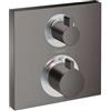 hansgrohe Ecostat Square Miscelatore termostatico ad incasso per 2 utenze, cromo nero satinato, 15714340
