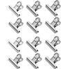 GUTE LINES Fermacarte, Clip Multiuso in Metallo, Pinze Multiuso, Clip del Raccoglitore, Ufficio di Cancelleria Pinze, per Ufficio, Scuola e Famiglia (Moderno, 12 pz x 63mm)