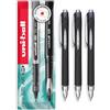 uni-ball Jetstream SXN-210 RT - Penna a sfera retrattile, pennino da 1,0 mm, in confezione regalo (confezione da 3, nero)