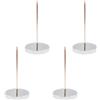 LATRAT 4 pz Punta-Note in Metallo Porta Punte di Carta con Base Rotonda Ricevitore Spike Spine Porta Memo Per Fatture Porta Ristorante Cucina Ufficio Hotel Argento