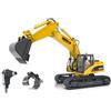 RC Toys Pleyer Escavatore telecomandato Huina 1535-1 Rc Escavatore a catena in metallo con mart
