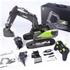 PENGBU RC Escavatore Giocattolo Radiocomandato con Funzione Completa, Telecomandato con Ba