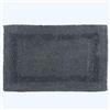 HOMESCAPES Tappetino da bagno di lusso, 1600 g/m², extra morbido, 100% cotone, reversibile, antiscivolo, lavabile, super assorbente, ad asciugatura rapida, colore: grigio, 50 x 80 cm