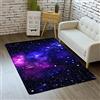 Sobeta Tappeto Galassia Cielo Stellato per Adolescenti Ragazzi Ragazze Bambini 3D Spazio Pianeta Stampa Decorativo Carpets Soggiorno Camera da Letto Tappetino Antiscivolo Lavabile (Viola,140x200 cm)