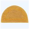 HOMESCAPES Tappetino da bagno a mezza luna 1600 g/m², extra morbido, 100% cotone, reversibile, antiscivolo, lavabile, super assorbente, asciugatura rapida, tappeto a metà cerchio 50 x 80 cm, giallo