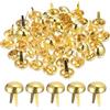 QUARKZMAN 100 pezzi Piedini per Borsa con Spuntoni, Chiodi per Borsa Rotondi da 15mm, Spuntoni per Borsa con Piedini per Borsa per Abbigliamento Fai-da-Te in Pelle, Oro