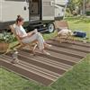 PureCozy Tappeto da Esterno Salotto 120x170cm Lavabile Antiscivolo Tapette Marrone Tappeti Juta Simil Carpet Camera da Letto Giardino Balcone Terrazza Impermeabile Rug