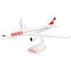 Herpa modello di aereo Swiss International Air Lines Airbus A350-900, in scala 1:200 - Snap-Fit, pezzo da collezione, miniatura deco, statuetta con supporto in plastica
