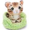 NICI Peluche Gatto Bengala tigrato 12 cm nel Cestino - Morbido e Tenero, Idea Regalo | 63321