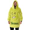 Vanilla Underground Shrek Felpa con Cappuccio Coperta indossabile Unisex | Pullover con Cappuccio Verde per Adulti con Grafica del Volto del Personaggio Shrek Abbigliamento da casa Foderato in Sherpa