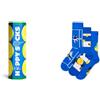 Happy Socks Calzini 3-Pack Tennis Gift Set Cotone Uomo Donna Blu 36-40