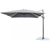 Ombrellone da Giardino Newton Decentrato 3x3 m in Alluminio Nero Telo Grigio