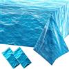 EKKONG 2 Pezzi Tovaglie Oceaniche Riutilizzabili, Copri Tavolo Mare Blu, Tovaglia Compleanno Sottomarino, Decorazione Tavolo Spiaggia, Piscina, Sirena, Feste Marittime, 137 x 274 cm (C)