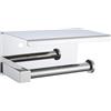 TURS Porta carta igienica con telefono, porta carta igienica per bagno, in acciaio inossidabile SUS 304, per bagno o cucina, cromato