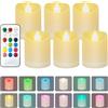 LDUMODUW 6 luci Candele LED con timer, con telecomando, timer 4H/8H, 2 modalità, candele elettriche, per Halloween, Natale, matrimoni, feste, matrimoni