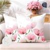 Brylleii Set di 2 Federe Cuscini per Divano 40x40 Impermeabili Esterno Fodere per Cuscini Decorativi con Cerniera Finto Lino Floreale Copricuscini Decorativa Vintage per Giardino Patio Soggiorno