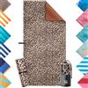 Blumtal telo mare grande 90x180 cm microfibra - asciugamano mare grande compatto e ad asciugatura rapida - teli mare grandi senza sabbia e nastro - beach towel morbido e con motivo a leopardo