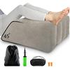 PLCatis Cuscino Alza Gambe Gonfiabile per Tenere le Gambe Alte a Letto Cuscino a Cuneo per Dormire Riposo e Relax - Grigio