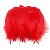 Duories 100 piume colorate per fai da te,piume d'oca naturali,piume d'oca indiane,lavori fai da te,maschere,cappelli,orecchini,decorazione per capelli,acchiappasogni,matrimonio,carnevale,feste,12-18 cm,rosso