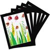 YIYINOE Cornice 21 x 29.7 cm DIN A4,Set di 6 Cornici Foto da Parete,Corni di Cartone con Pellicola Plastica Antipolvere ad Alta Trasparenza,Nero