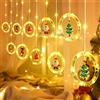 ELKTRY Tenda Luminosa per Interni, Elktry 100 LED Tenda Luci 3 x 0,7M con 10 Luci a LED per Finestre Eesterni, Tenda Luci con 8 Modalità Timer, Bianco Caldo