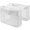 VQBKHO Giocattolo per vasca da bagno e giocattoli da bagno - rete resistente alla muffa, 2 scomparti per vasca da bagno, rete ad asciugatura rapida per giocattoli da bagno