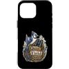 Jimbeels Custodia per iPhone 16 Pro Max Motivo ghiandaia azzurra dolce con libri