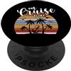 Cruise Ship Tropical Vacation Cruise Par Tempo di crociera Vacanza tropicale Spiaggia Nave Crociera Estate Retro PopSockets PopGrip Adesivo
