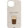 Iced Coffee Club Custodia per iPhone 15 Plus Caffè freddo Cold Brew Latte d'avena Sciroppo di vaniglia Ghiaccio