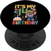 Retro Pixel Gamer Birthday Boys Apparel 14 ° compleanno ragazzo retrò videogioco 14 anni Pixel Art PopSockets PopGrip Adesivo