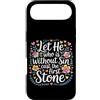 Bible Reflection Grace Reminder Custodia per iPhone Air Let He Who Is Without Sin Cast The First Stone |-