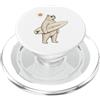 Polar and Bear Surf Apparel Divertente orso polare California surfista spiaggia surf amante arte PopSockets PopGrip per MagSafe