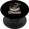 Southern Western Cowboy Boots Rodeo Grap Salva un giro a cavallo Un ranch di bestiame da rodeo occidentale da cowboy PopSockets PopGrip Adesivo